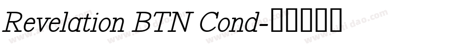 Revelation BTN Cond字体转换